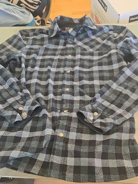 Club Ride Apparel Men's Black & Light Blue Plaid Button-Down Shirt